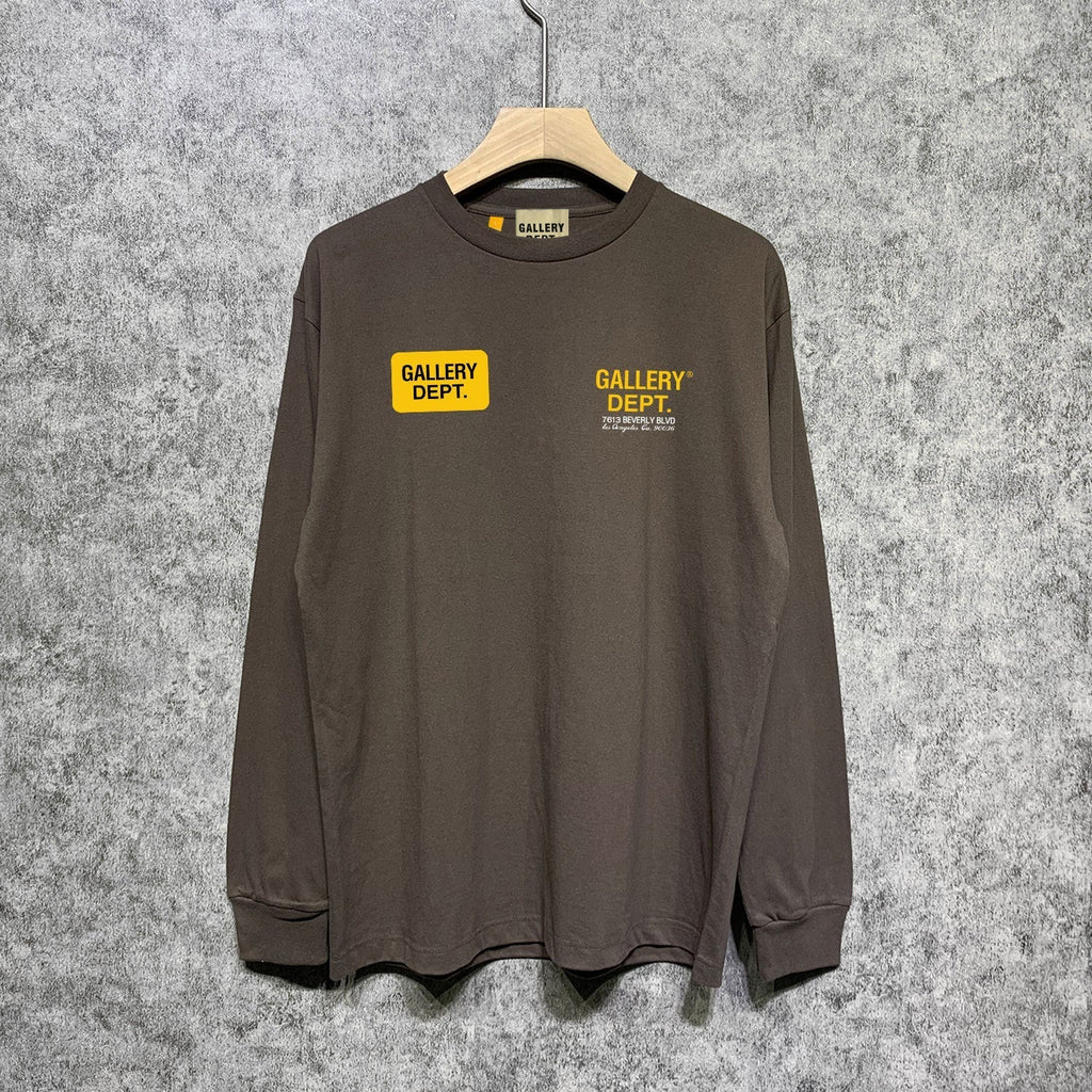 Gallery Dept Long Sleeved Shirt Fashion Brand Long Sleeve Long-Sleeved T-shirt Blouse
